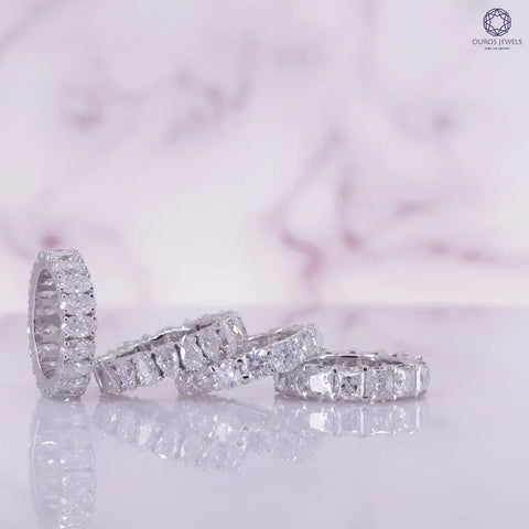 Eternal Radiance in Every Glint: Behold the White Gold Diamond Wedding Eternity Ring, a Timeless Symbol of Unending Love and Glamour, Illuminating the Path to Forever.