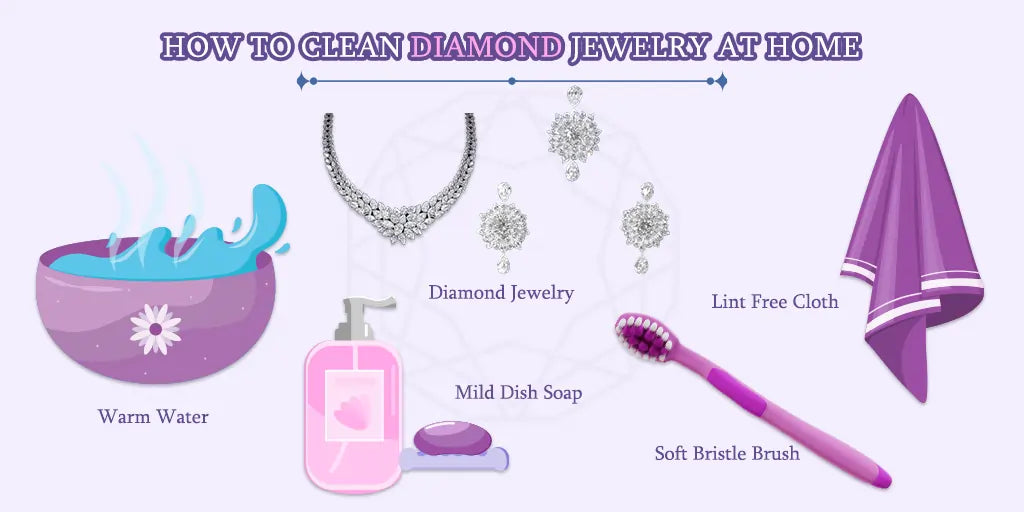 [how to clean Diamond jewelry at home]-[ouros jewels]