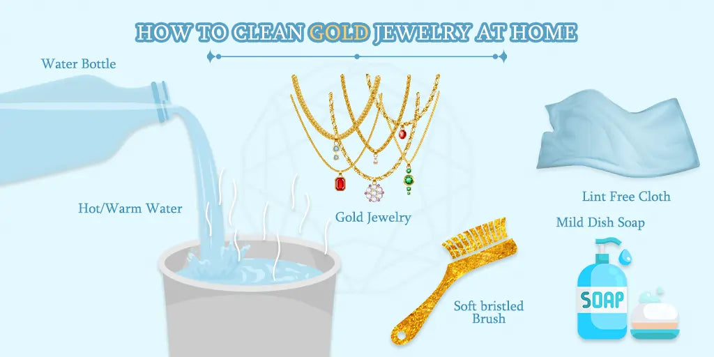 [How To Clean Gold Jewelry At Home]-[ouros jewels]