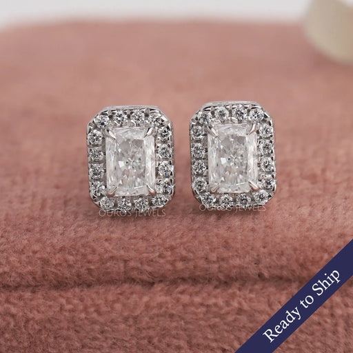 2.40 CTW DEW Radiant Forever One Moissanite Leverback Earrings 14K White  Gold | Charles & Colvard