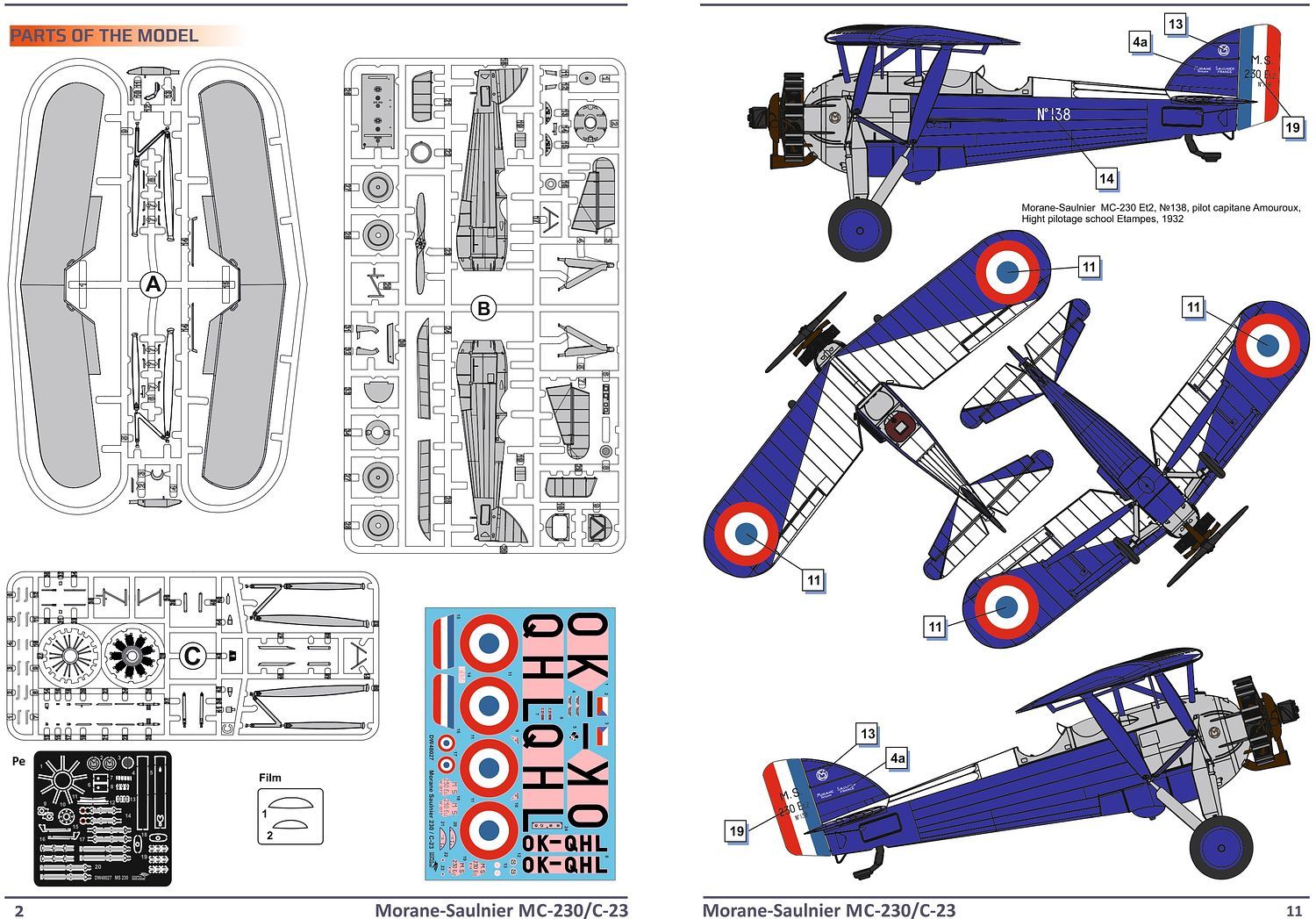 1 48 Dora Wings Morane Saulnier Ms 230 C 23 Hobbynut Models