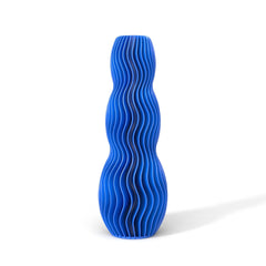 WAVE 3D potištěná váza v ušlechtilé modré barvě