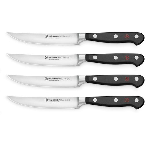 Wusthof Ikon Steak Knife Set - 6 Piece with Leather Roll