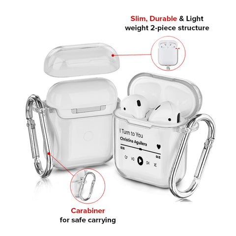 Personalized Airpods 1 & 2 clear case customized