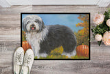 Old English Sheepdog Ocotoberfest Indoor or Outdoor Mat 18x27 PPP3265MAT - Precious Pet Paintings