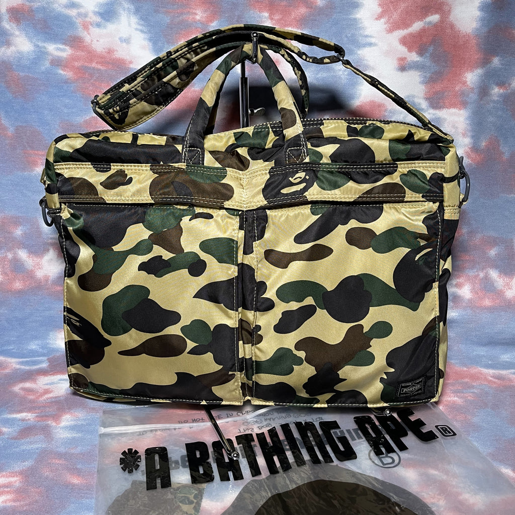 Bape x Porter 1st camo Tanker 2way Briefcase / Bag - Yellow camo