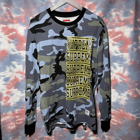 FCRB x nike dri-fit flash tee top and shorts yellow gold camo size