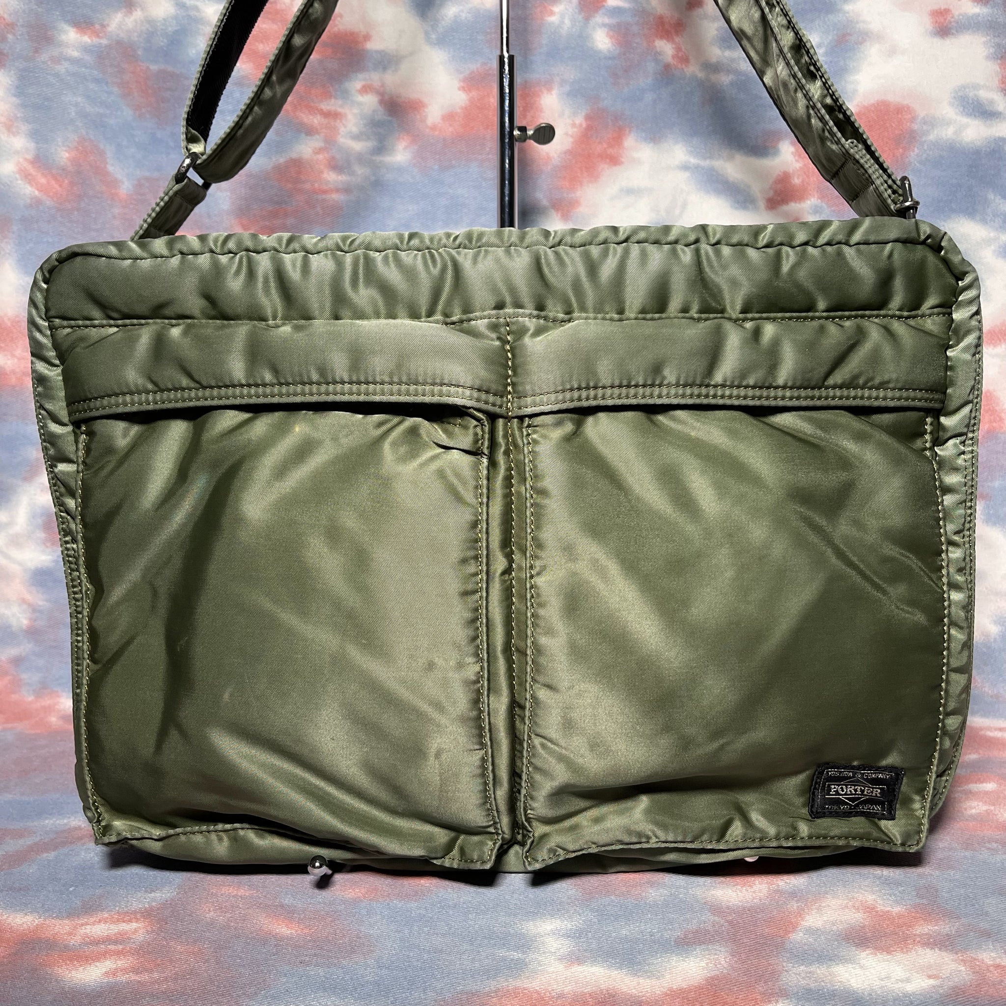 Porter Tanker Shoulder Bag XL (Base expandable) - Sage Green