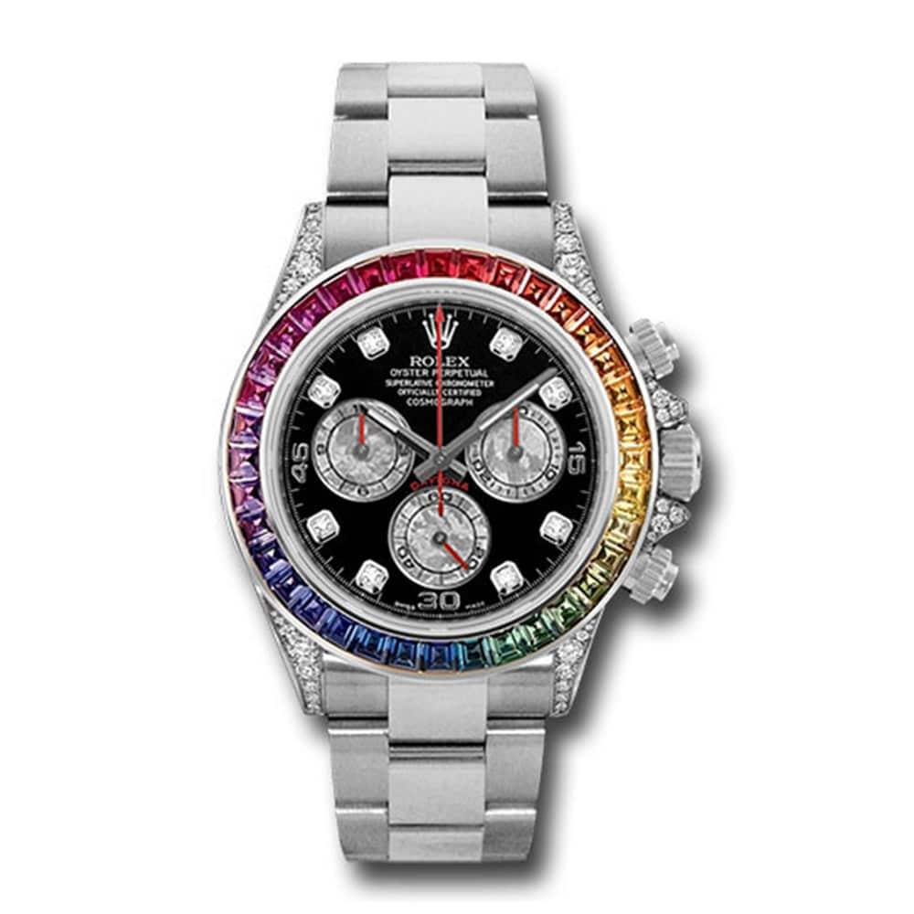 rolex daytona rainbow black