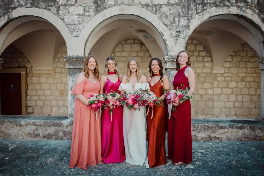 Warm Summer Mix - Coral, Hot Pink, Orange, Red Bridesmaids Dresses & Jumpsuits