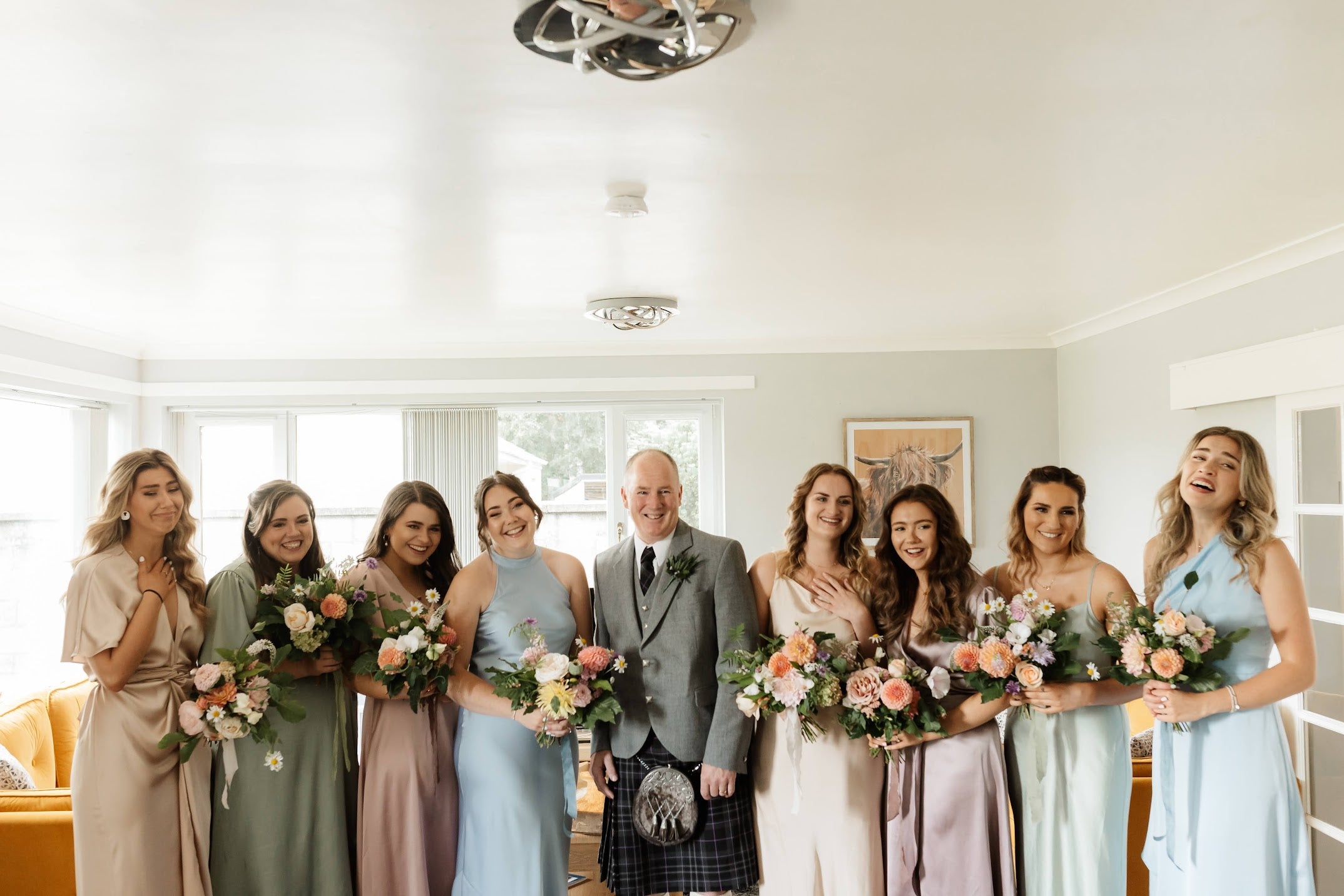 Mix & match bridesmaids dresses