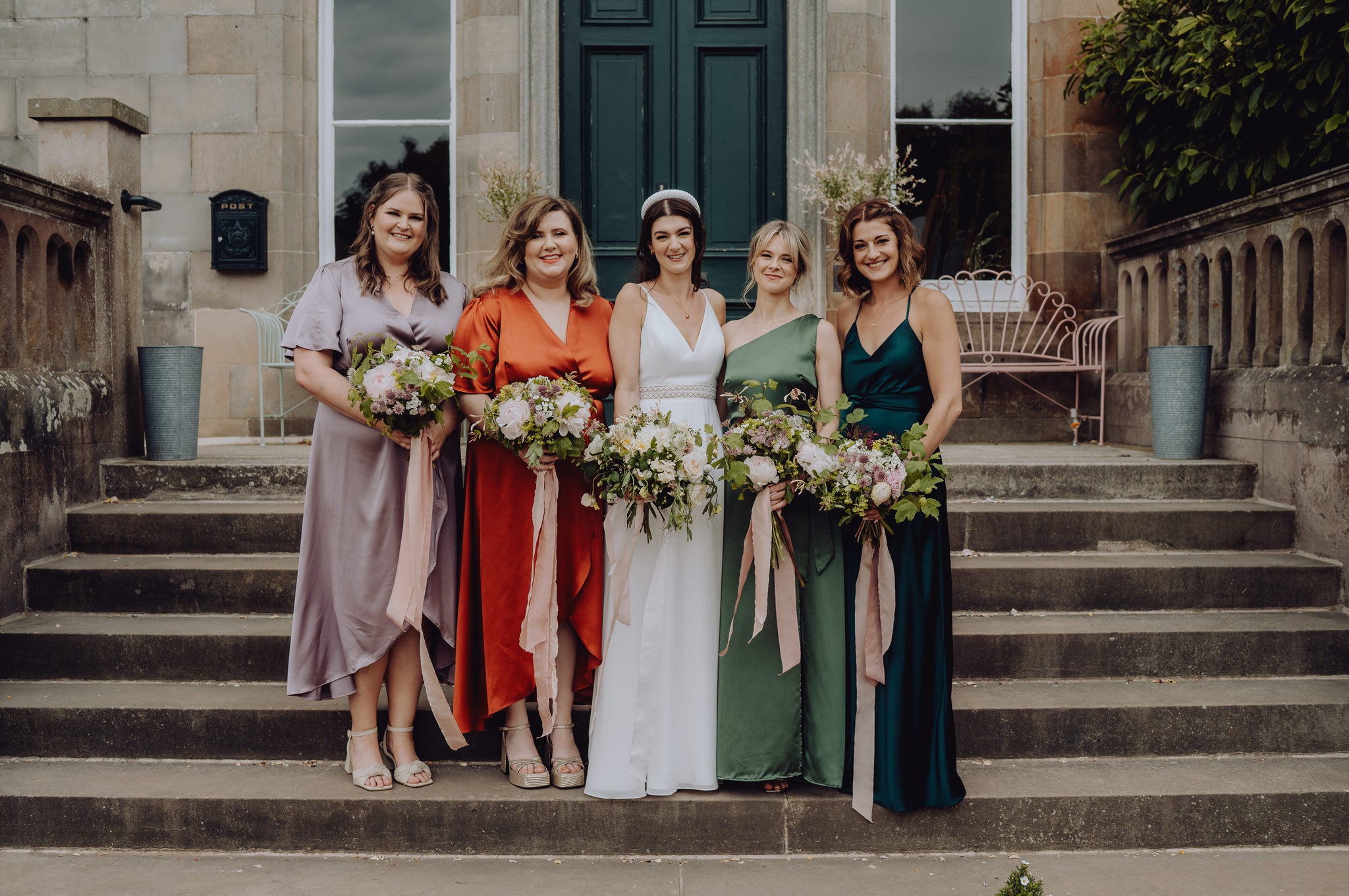 Mismatched bridesmaids dresses