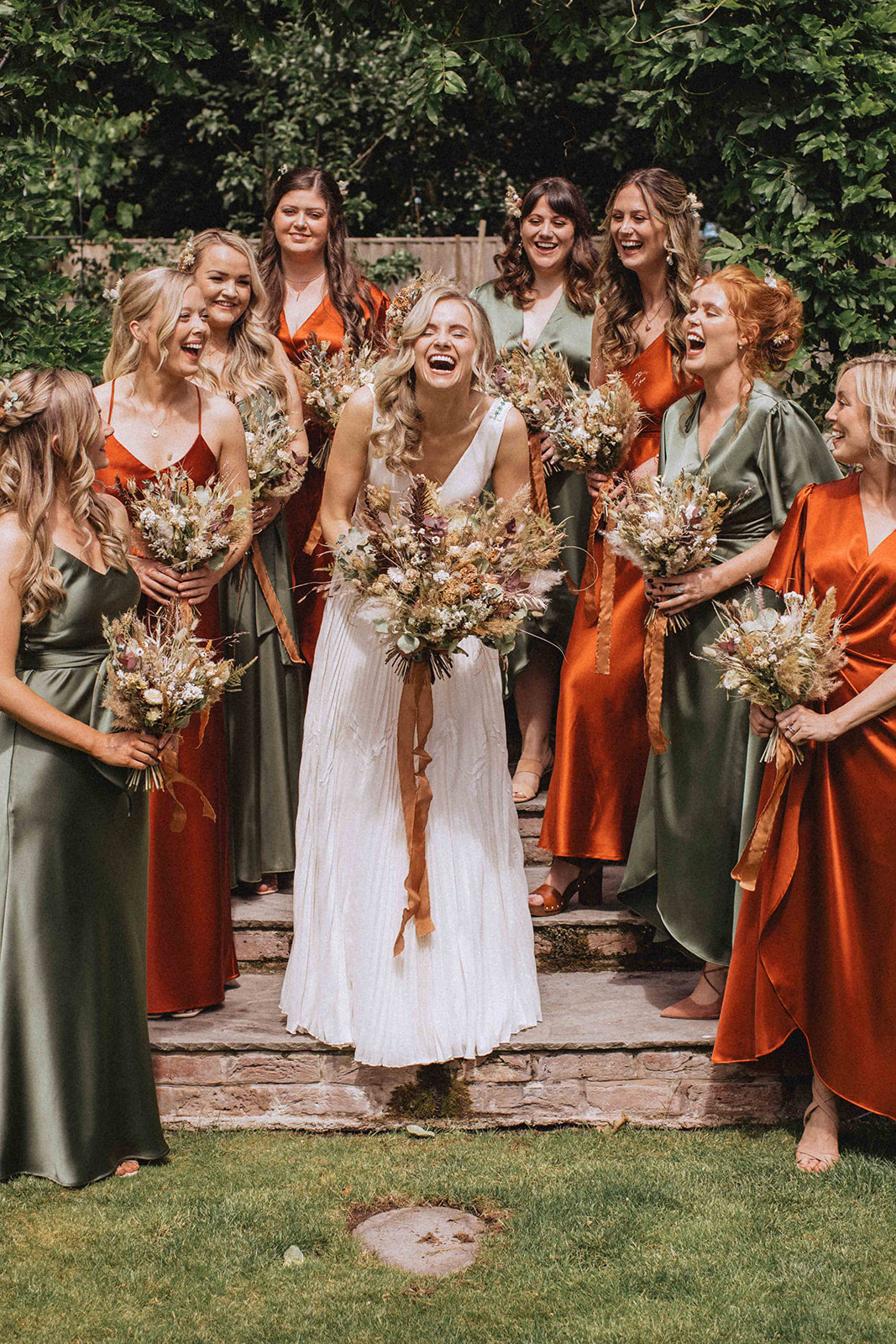 Mismatched bridesmaids dresses