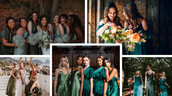 Green bridesmaids dresses