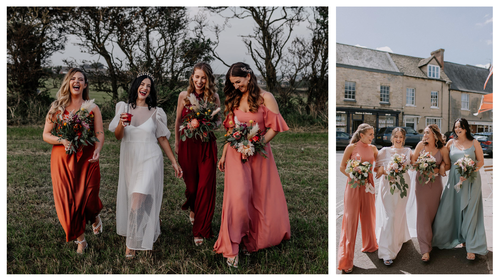 Mix & match bridesmaid jumpsuits