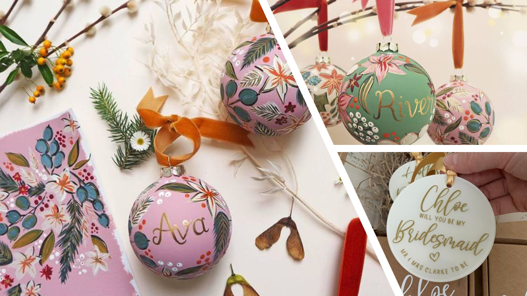 Christmas personalised baubles 