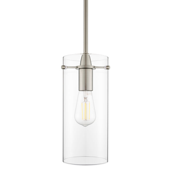 large glass cylinder pendant light