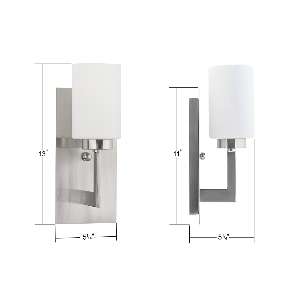 Brio Wall Sconce w/ Frosted Glass Shade & Linea Lighting | Modern and ...