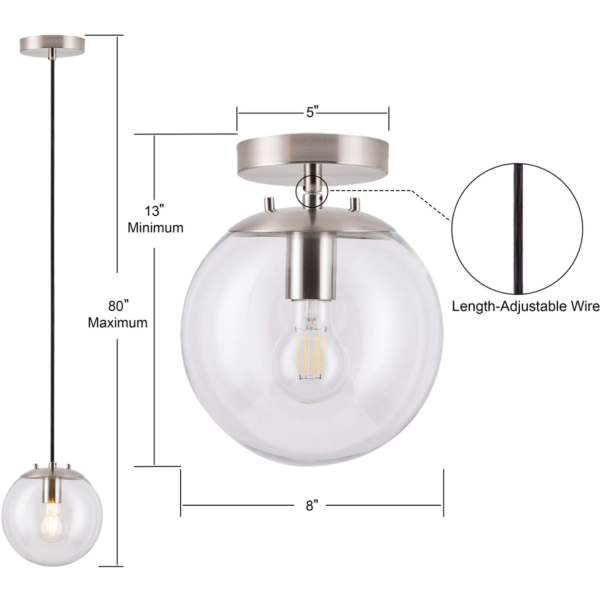Sferra LED Industrial Kitchen Pendant Light, LED bulb included & Linea ...