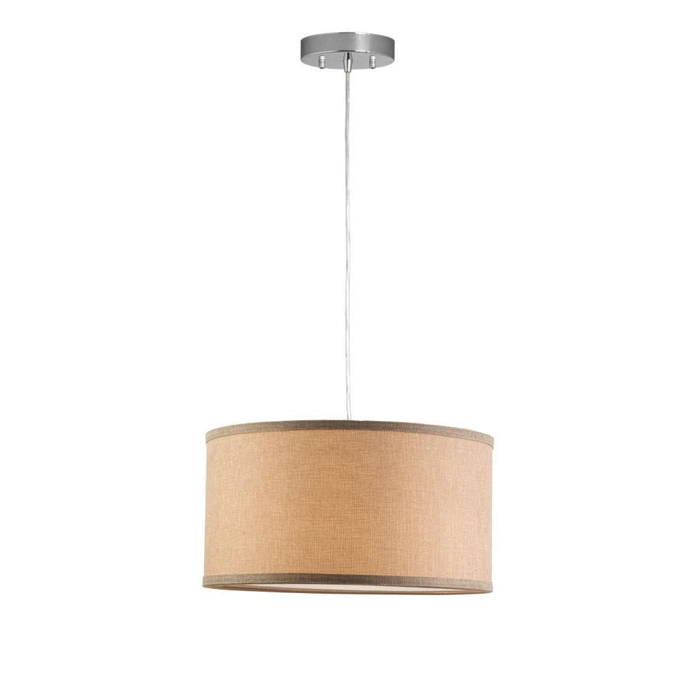 linen drum chandelier