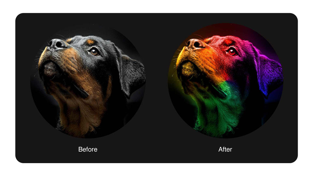 RGB effect on portrait work