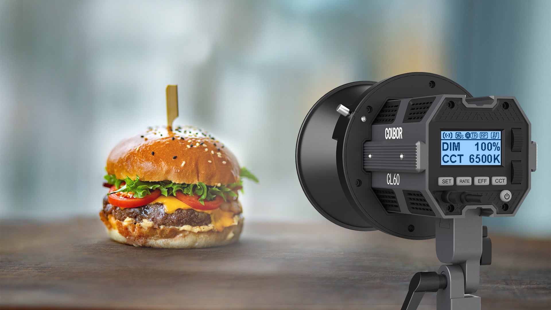 COLBOR CL60 LED continuous light offers lighting for food photography.