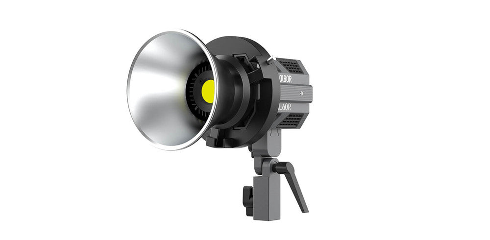 COLBOR CL60R portable LED light for photography comes with a reflector.