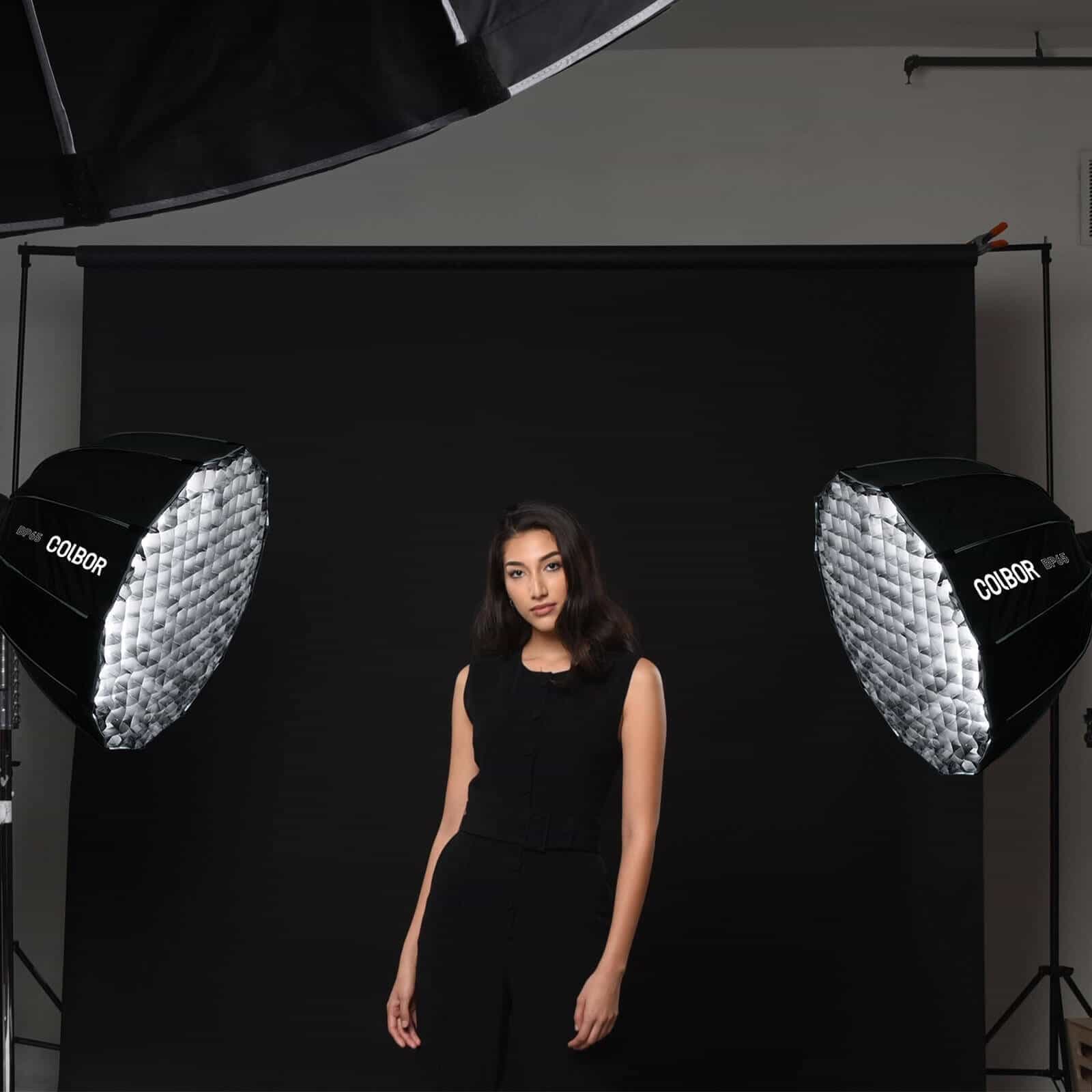 COLBOR BP65 can be used in the studio portrait lighting setup.