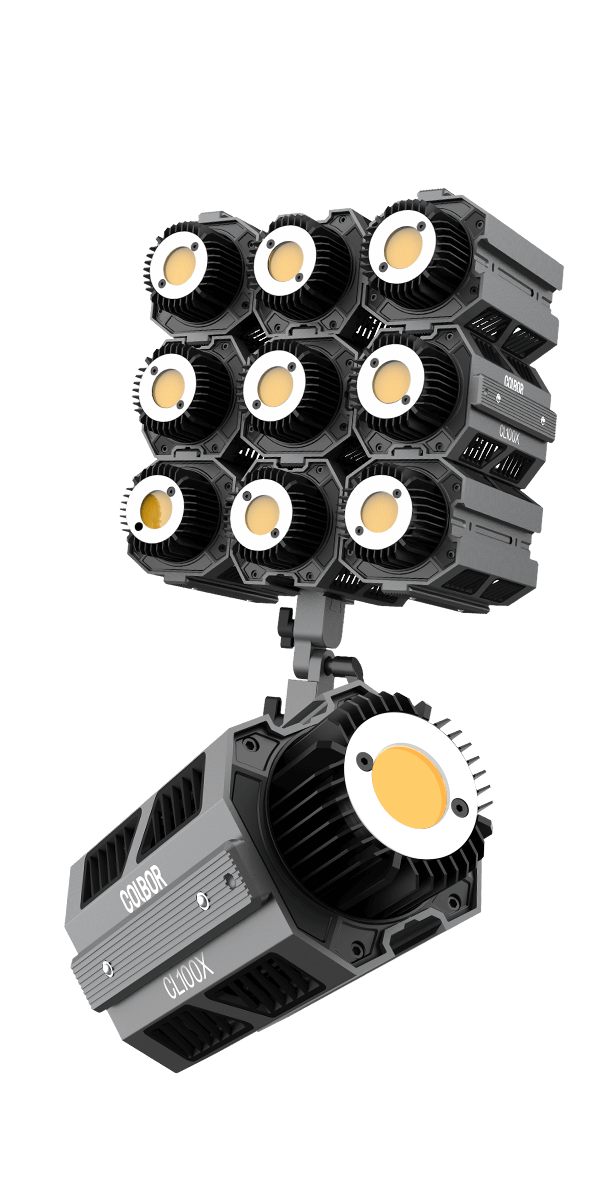 COLBOR CL100X can combine 12 fixtures together.