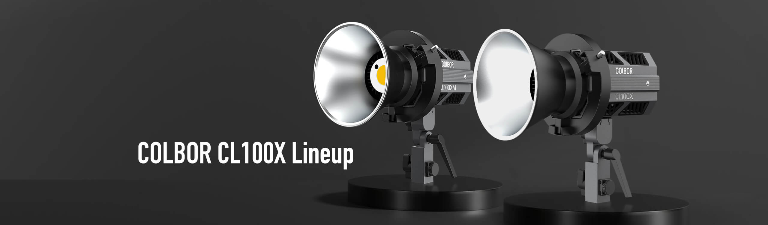 COLBOR CL100X LED lights for streaming come with a Bowen-mount adapter, a reflector, and a light base.