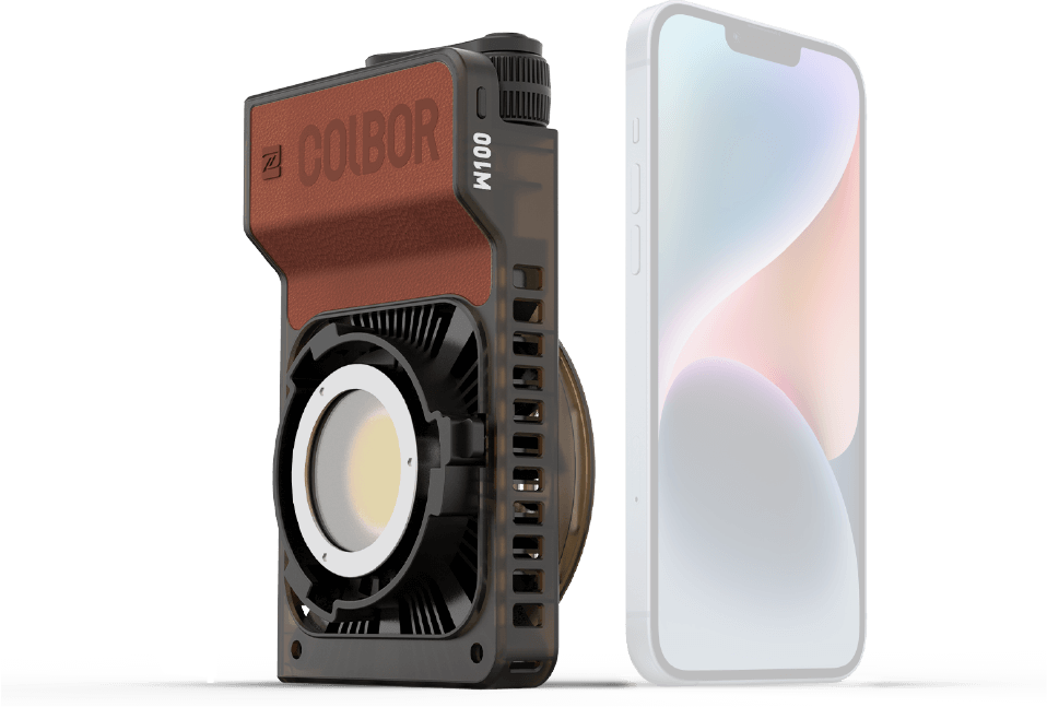 COLBOR W100 is a mini LED video light that is at a similar size as a smartphone.