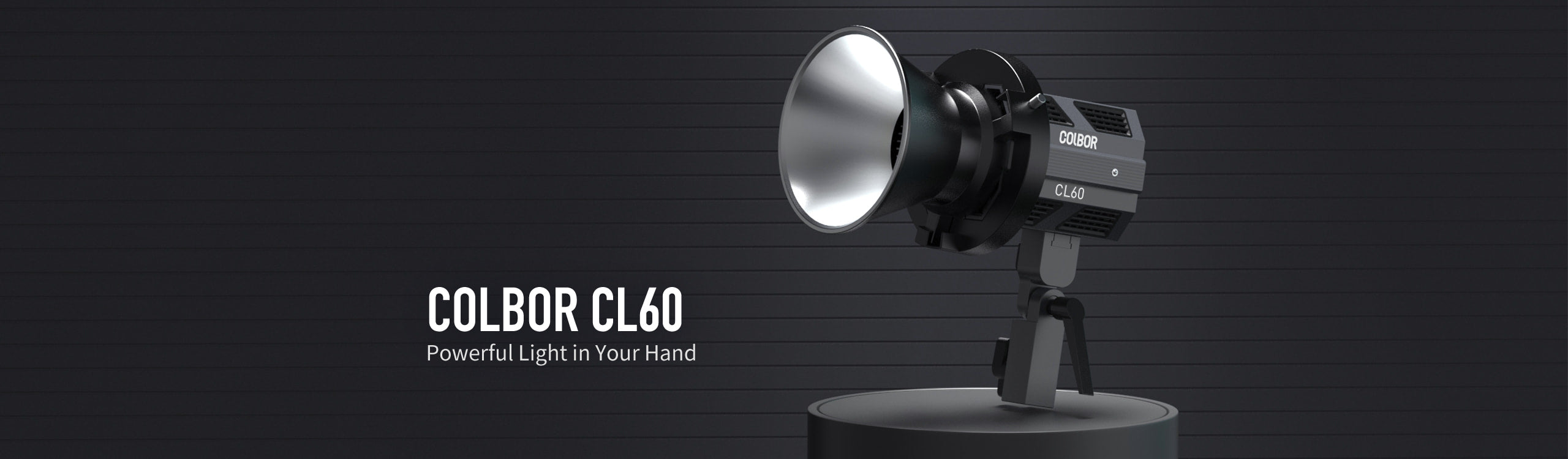 COLBOR CL60 best studio light for video comes with Bowen-mount adapter, standard reflector, and light base.