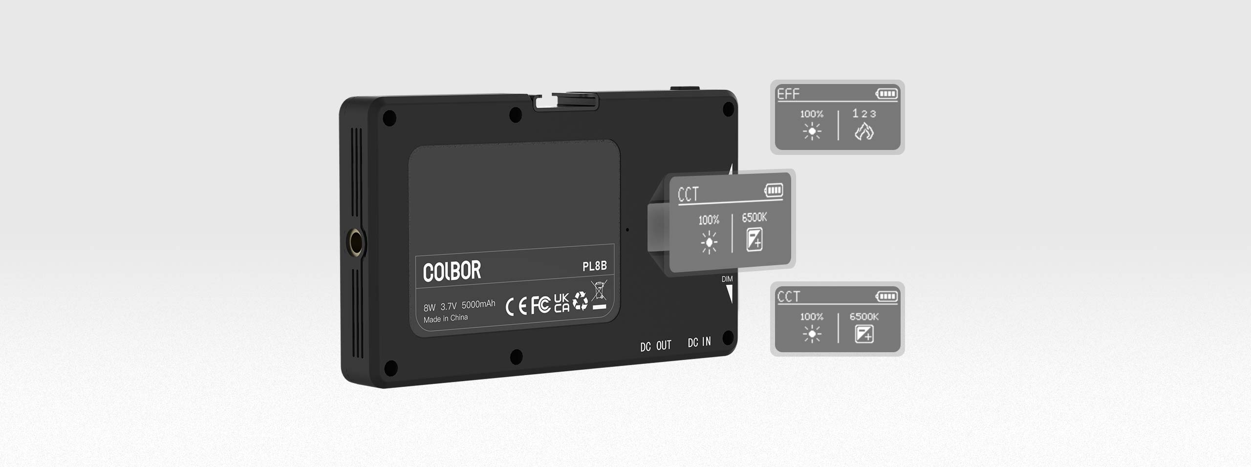 COLBOR PL8B Visualized Lighting Adjustment