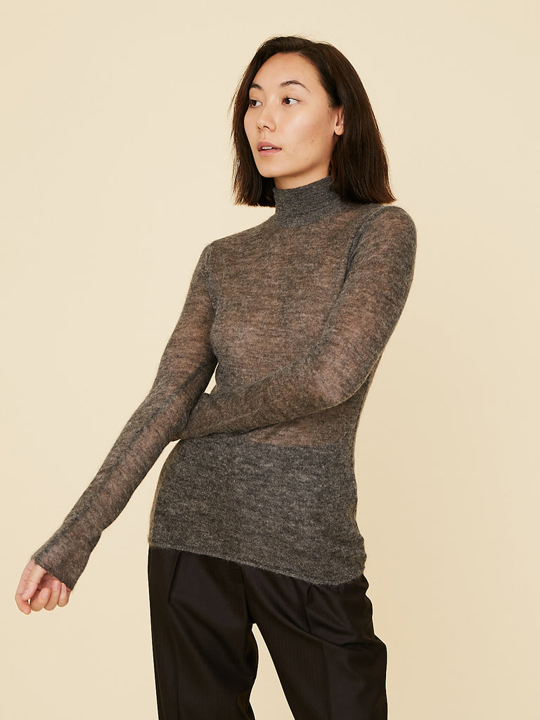 売れ筋アイテムラン AURALEE kid mohair sheer knit short polo