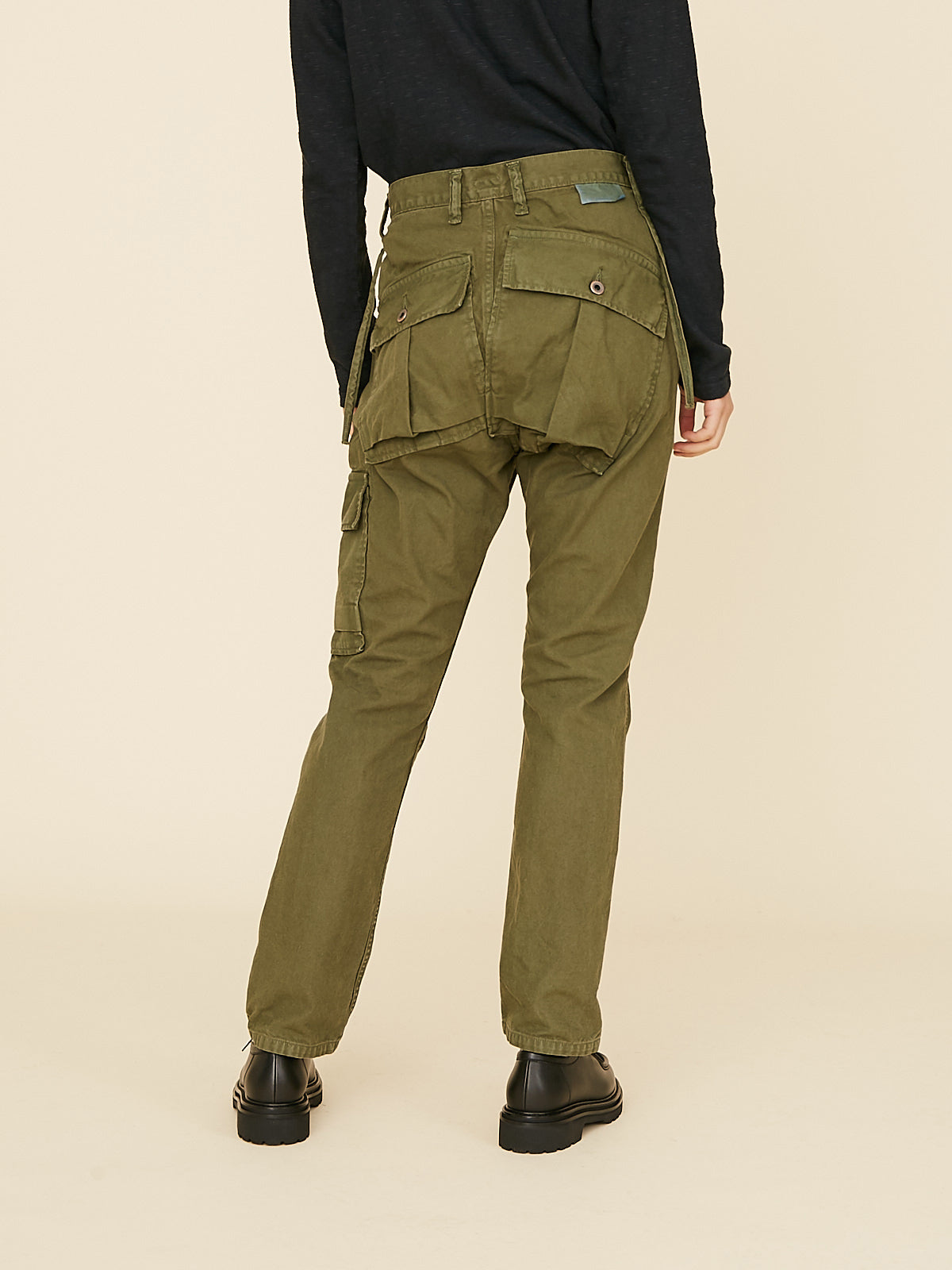 asymmetrical waist flap pocket cargo pants