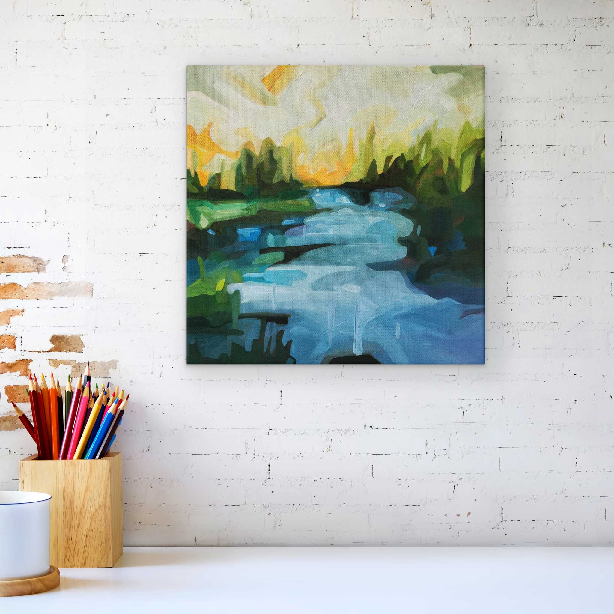 Lakelands 12-1 original abstract landscape paintings by Canadian abstract artist Susannah Bleasby