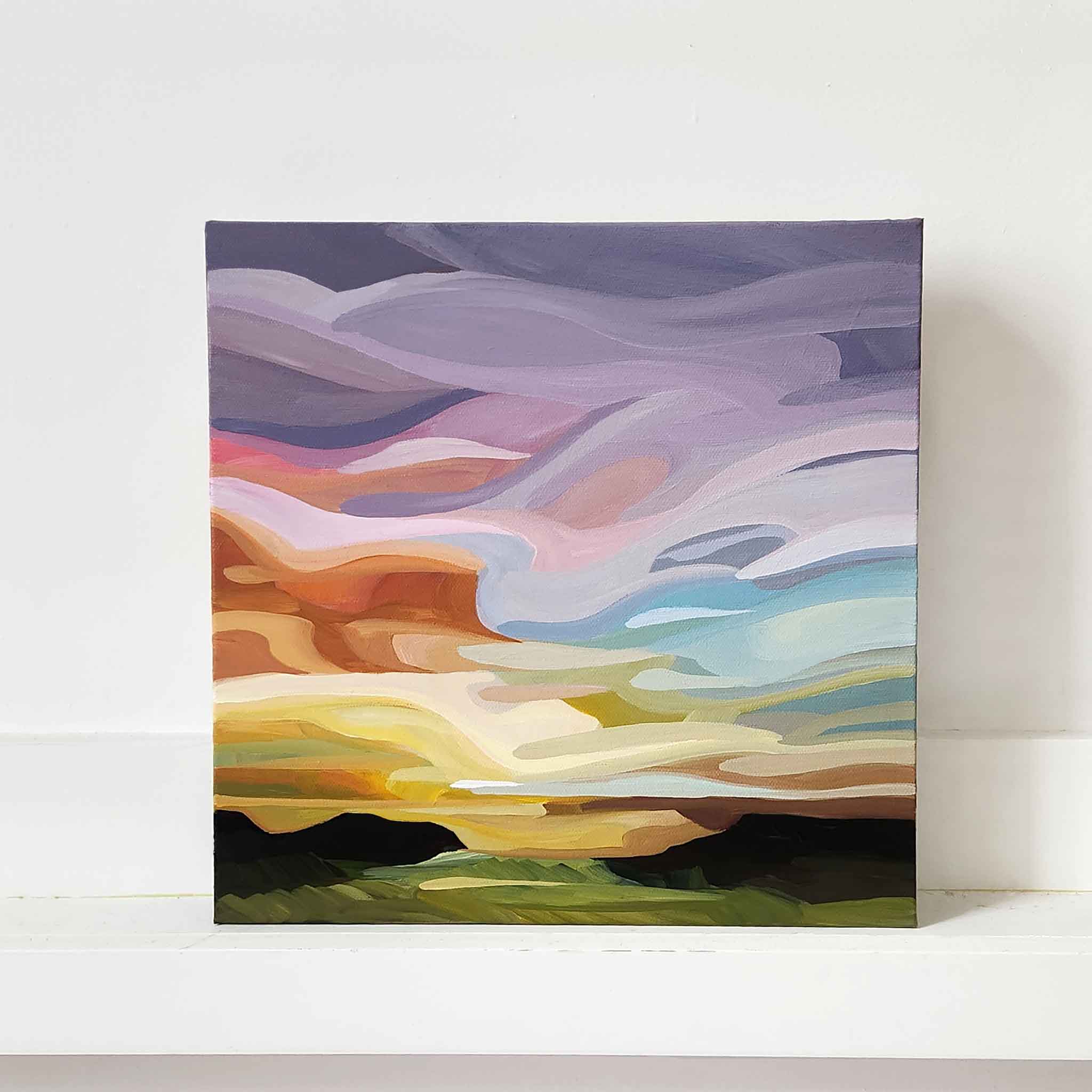 contemporary abstract sunset painting