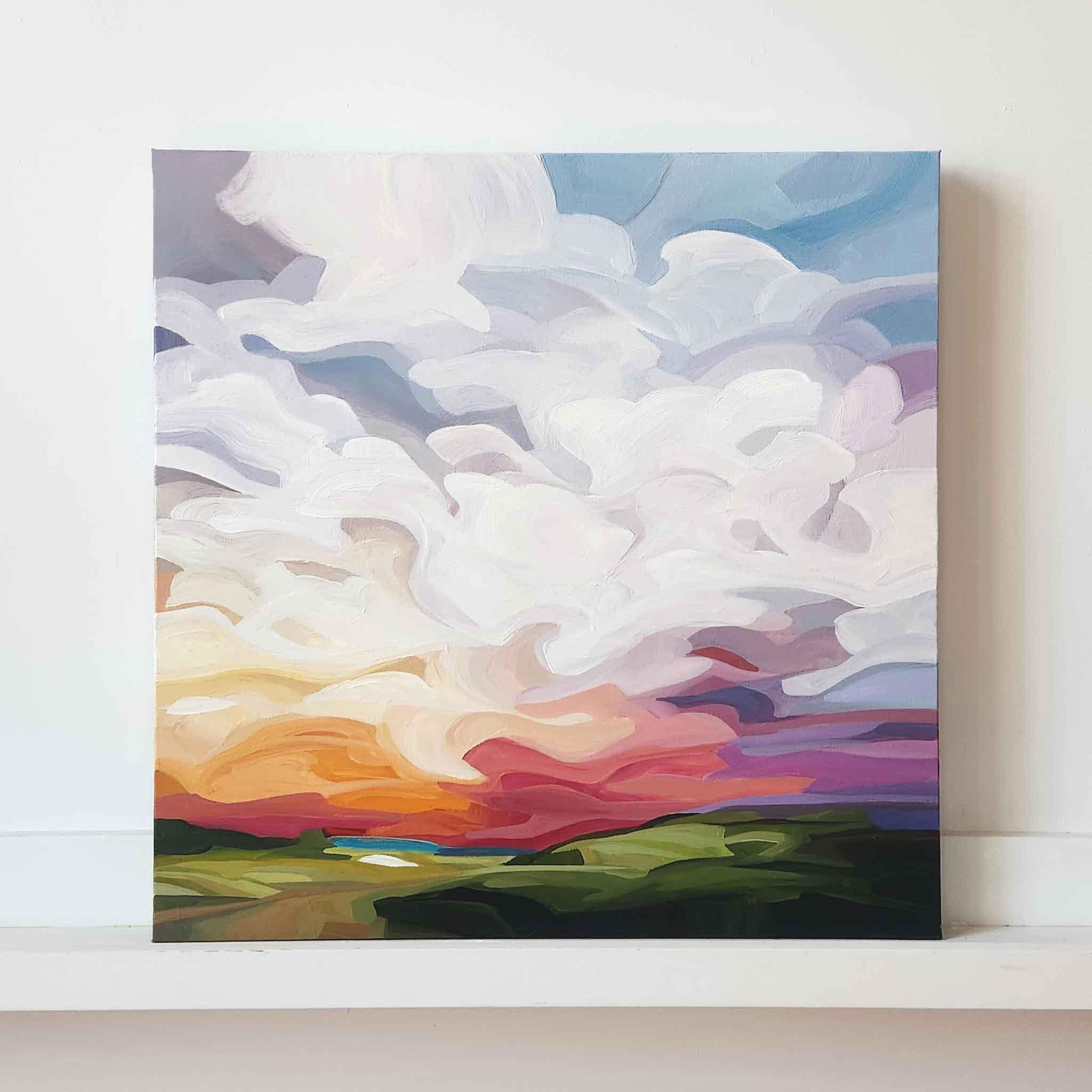 vibrant abstract sky painting