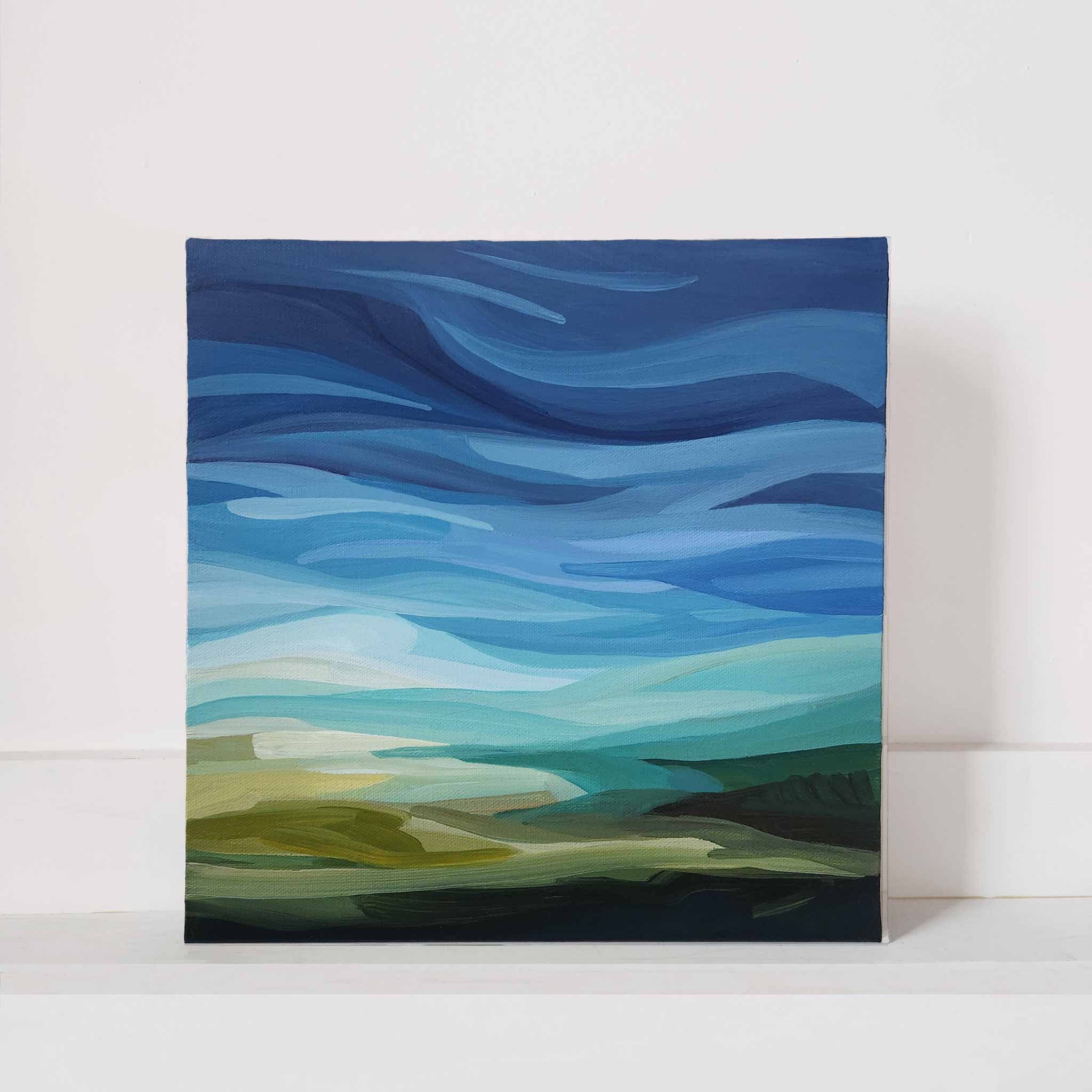 fresh blue spring sky painting 12-7