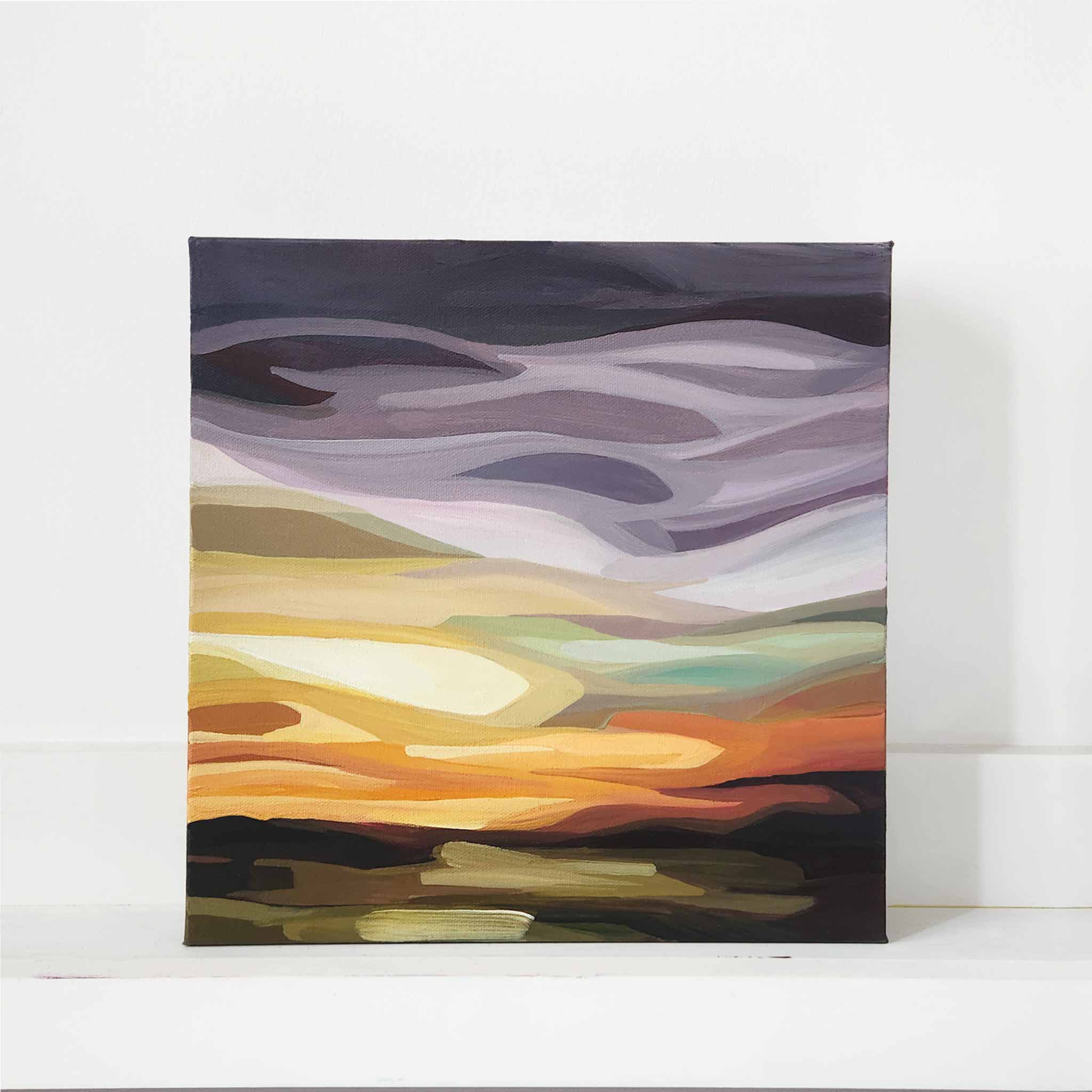 orange purple abstract sky painting 12-1