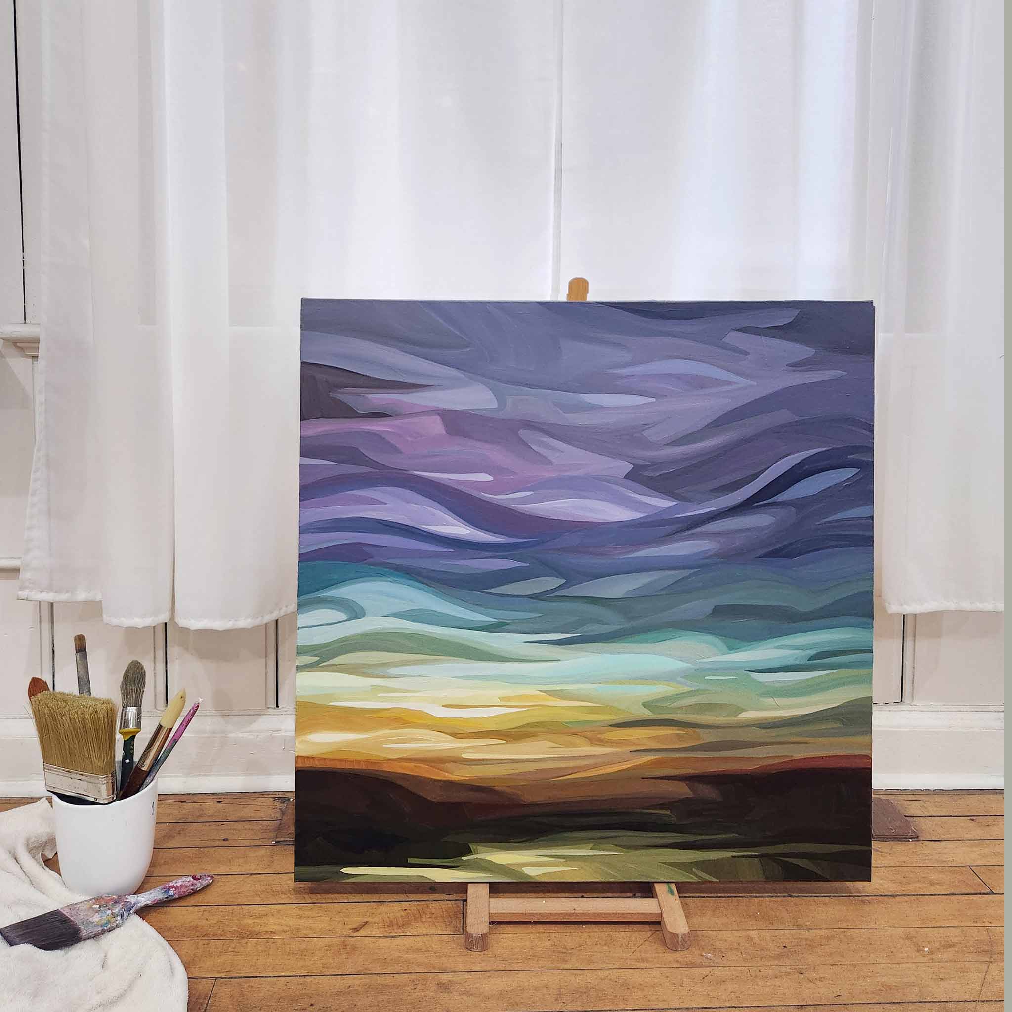 rainbow purple sky painting 30-3