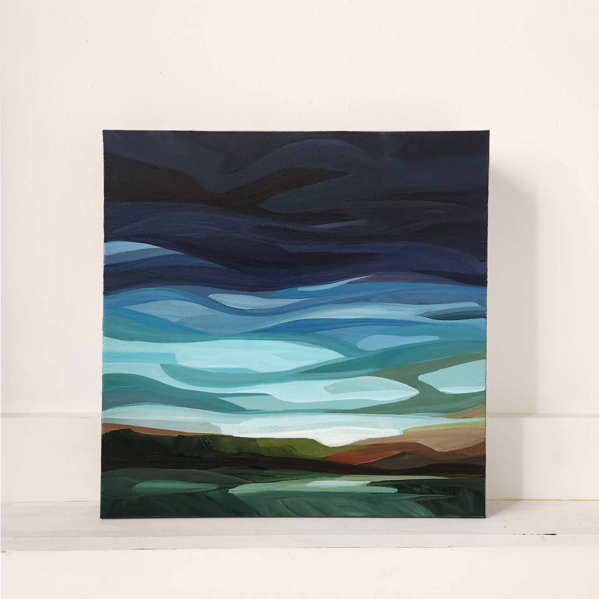 shimmering abstract sky painting 12-3
