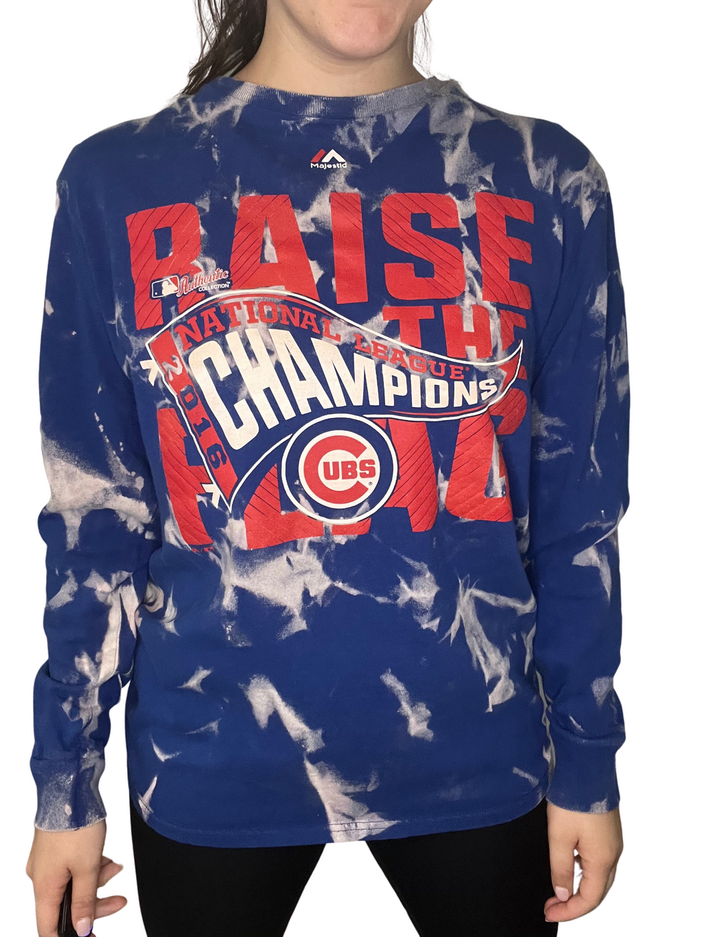 Chicago Cubs National League Champions Bleached Shirt – Kampus Kustoms