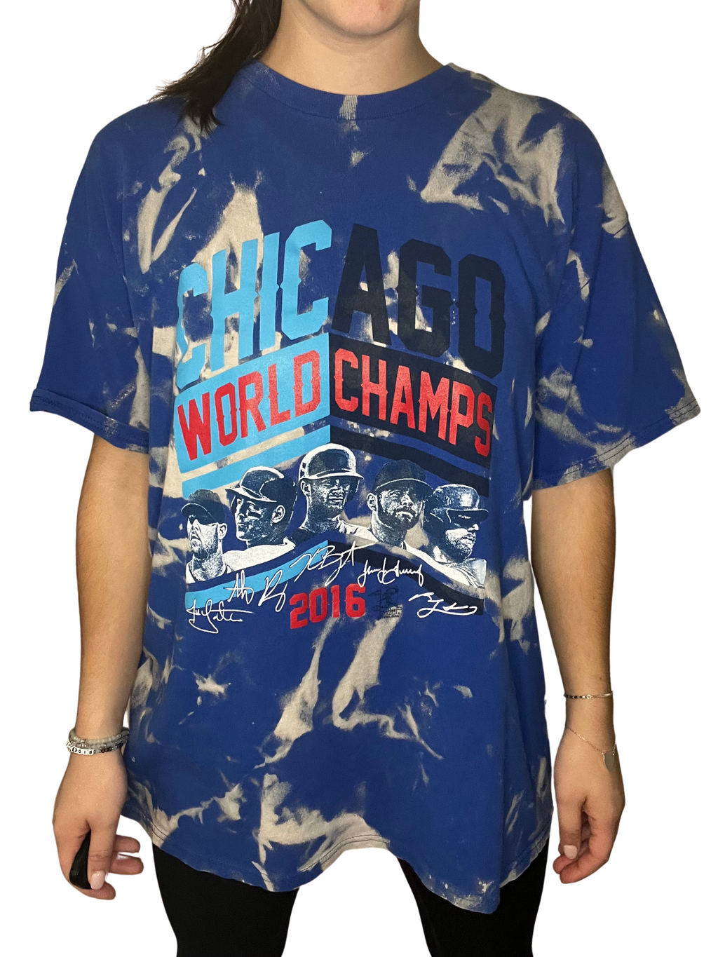 Chicago Cubs National League Champions Bleached Shirt – Kampus Kustoms