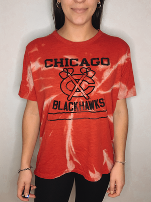 Chicago Blackhawks Spiral Bleached Shirt