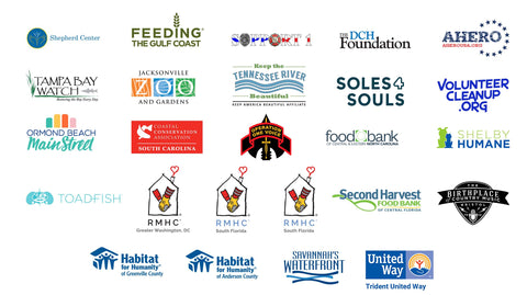 Island Brands non-profit partner icons.