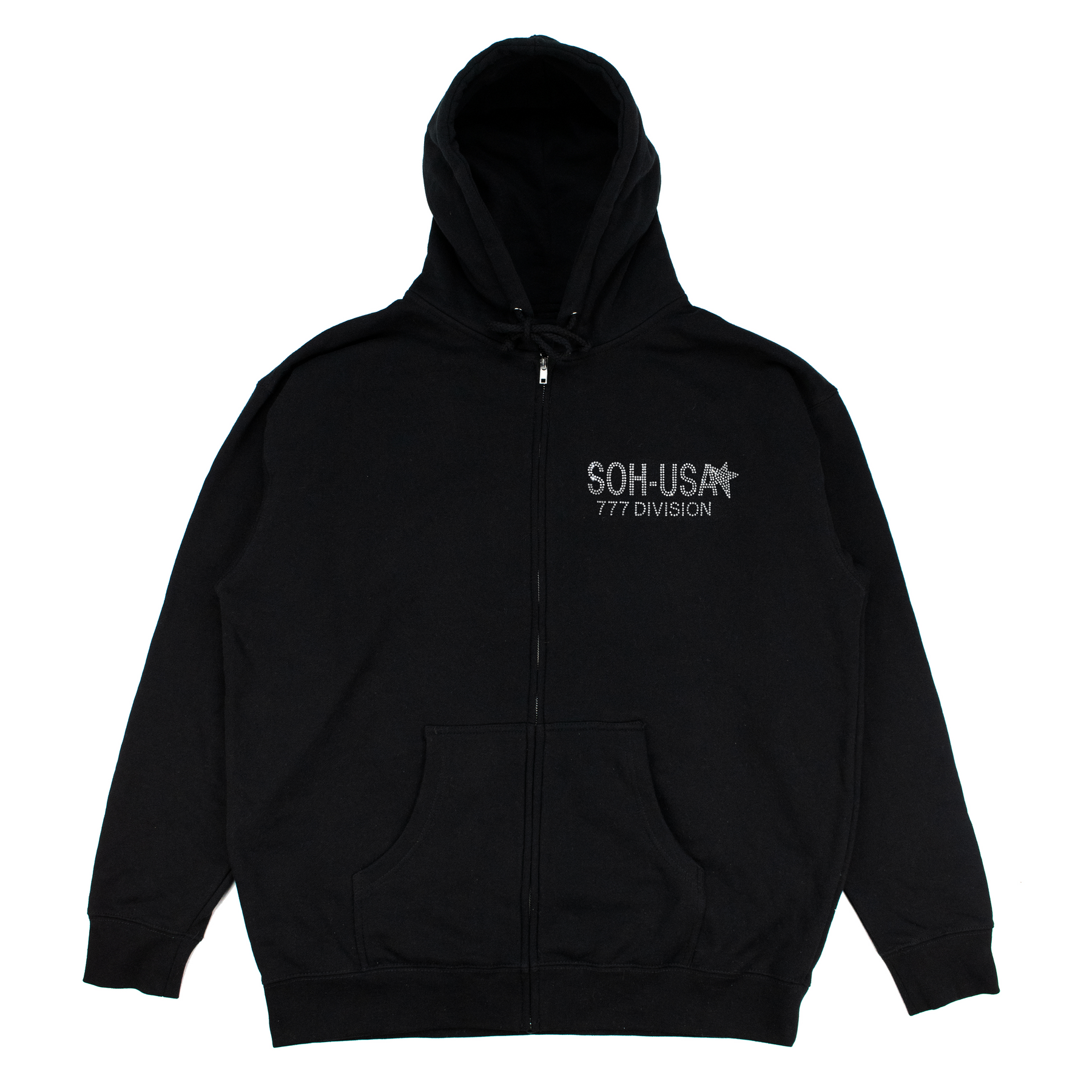 777 DIVISION - RHINESTONE ZIP HOODIE – SOUTH OF HEAVEN®