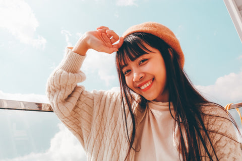 woman smiling in selfie