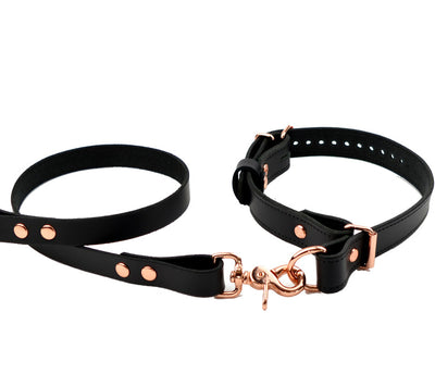 Deluxe heavily spiked black leather bondage collar bdsm heavy