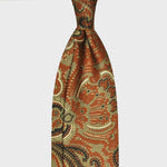 F.Marino Handmade Silk Tie 3-Fold Liberty Olive
